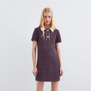 ZARA BRAND NEW WITH TAG TWEED DRESS SIZE SMALL S